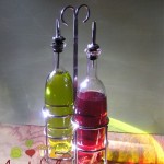 Virgin Olive Oil and Red Wine Vinegar Bottles