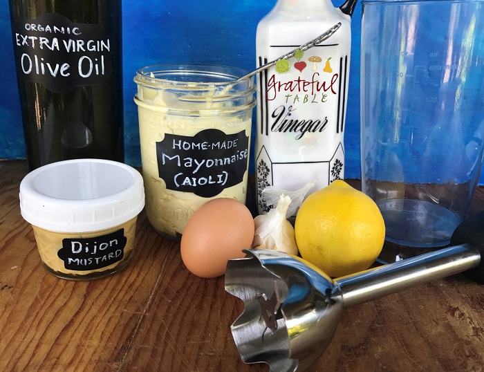 Make mayo w/ olive oil, healthy!