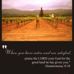 Deuteronomy 8:10, Praise the Lord (Good Land!)