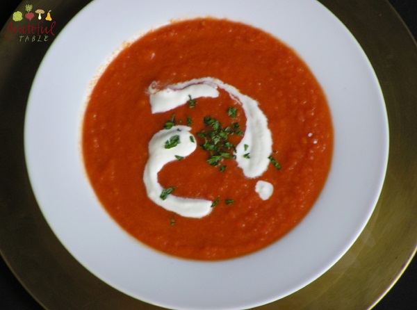 Italian Tomato Soup- Just pureed veggies, herbs